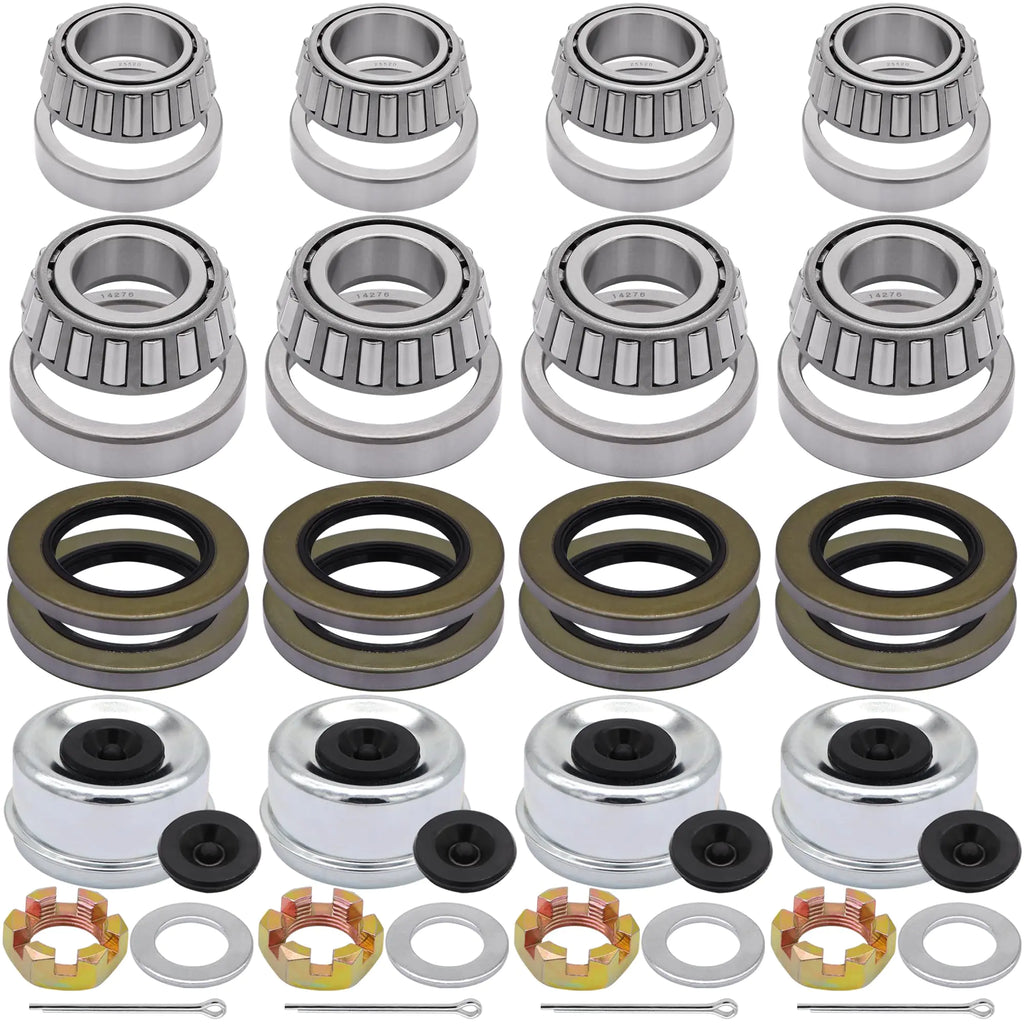 Ruikarhop 25580 14125A Boat Trailer Hub Wheel Axles Bearing Kits for 5200-7000 LB.Tandem Axles (4 Sets)