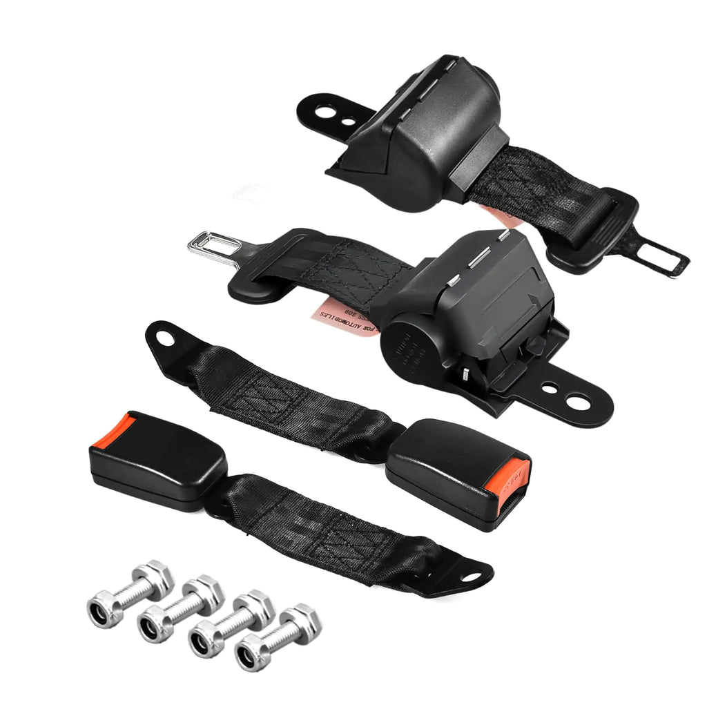 Orle Oko Golf Cart Seat Belts 2 Pack Retractable Universal Golf Cart Seat Belt Kit Compatible with EZGO TXT RXV Yamaha Club Car DS Precedent Yamaha UTV & Most Golf Cart (Style 3)