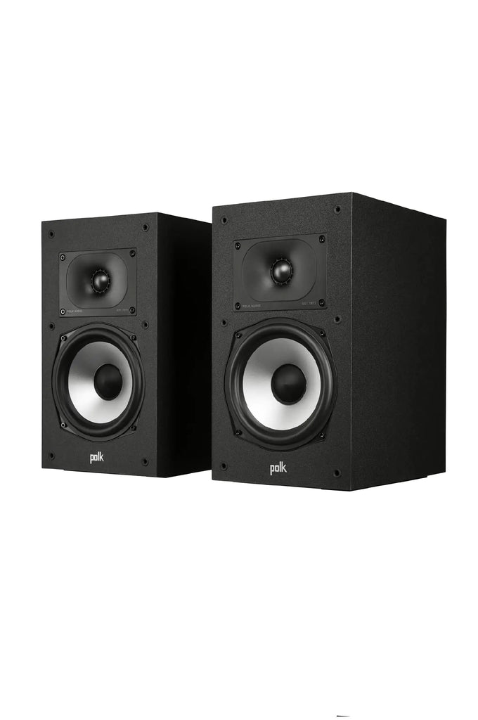 Polk Monitor XT20 Pair of Bookshelf or Surround Speakers - Hi-Res Audio Certified Dolby Atmos & DTS:X Compatible 1" Terylene Tweeter & 6.5" Dynamically Balanced Woofer (Pair Midnight Black)