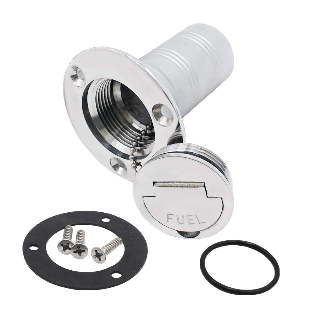 SHENGHUISS Boat Deck Fuel/Gas/Water/Waste Fill/Filler Tank Key Marine 316 Stainless Steel Deck Filler Marine Hardware for Yacht Caravan 1-1/2 inch A-FUEL