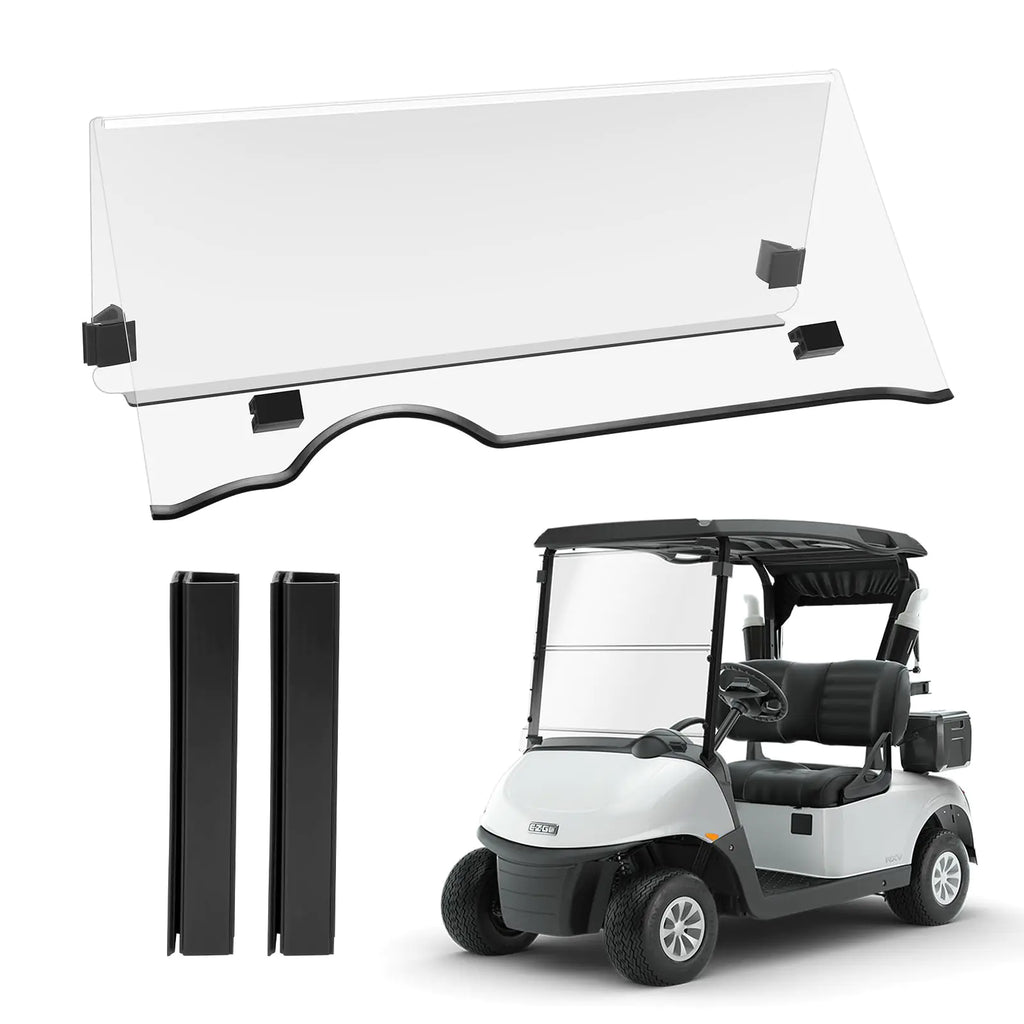 Arrtzan Golf Cart Windshield for EZGO RXV 2008-UP Front Folding Style Impact Resistant and Shatterproof Golf Cart Part