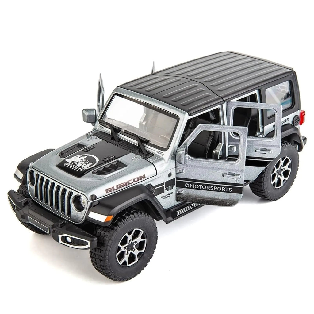 BDTCTK Off-Road 7 Door for Wrangler Diecast Toy Car Model 1/22 Scale Metal Alloy Vehicle for Kids Boys Girls Adults Doors Open Light and Sound Gifts Gray