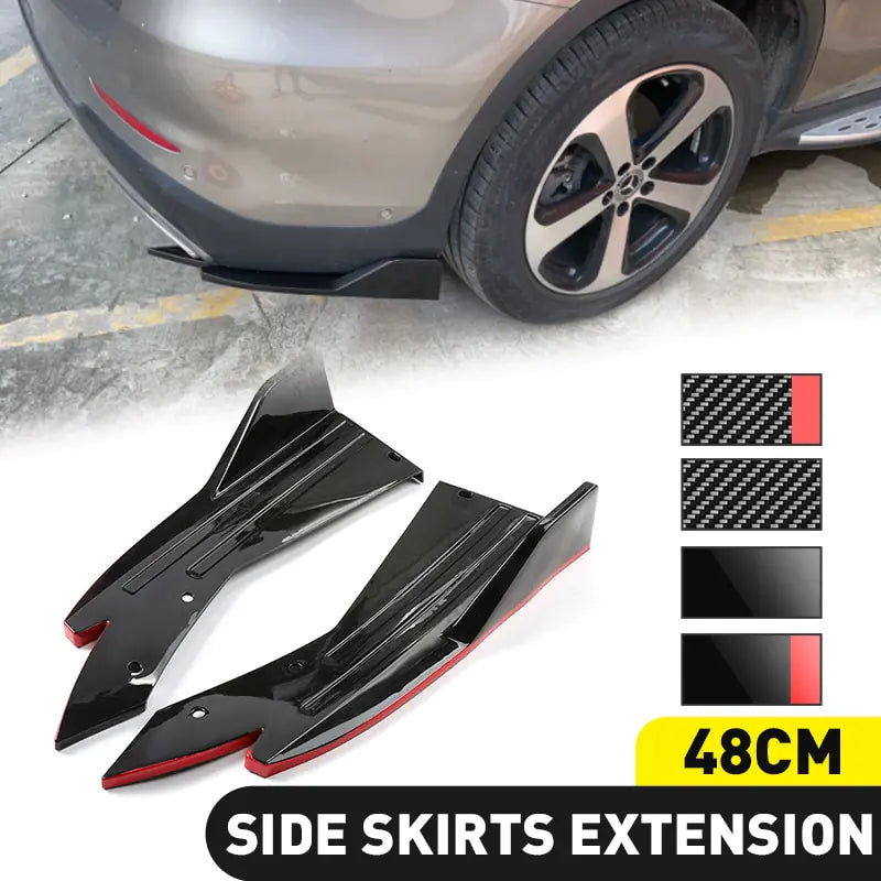 Universal Carbon Fiber Rear Bumper Spoiler Decoration