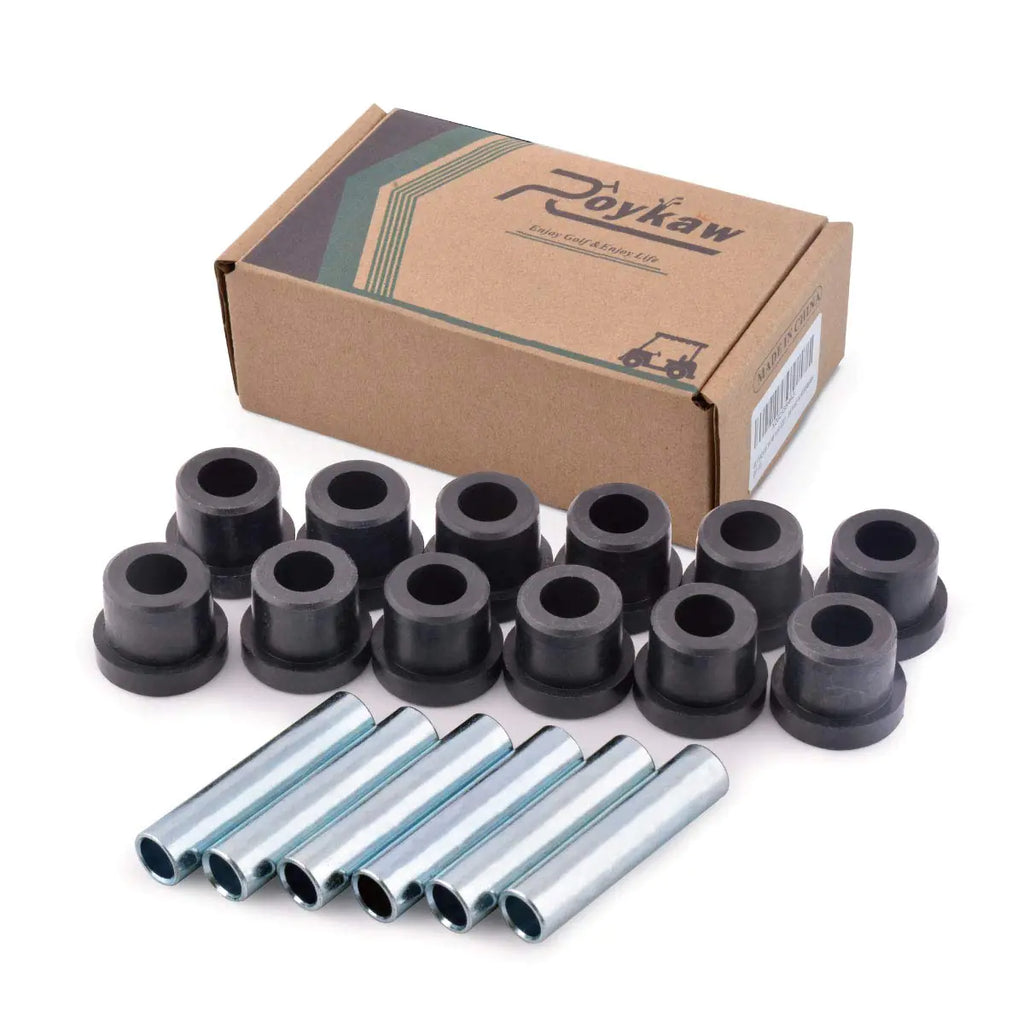 Roykaw Rear Leaf Spring Bushing & Sleeves Kits for Club Car DS Golf Cart 1981-up & EZGO TXT/Medalist 1994-up