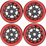 HeyZomm Inline Skate Wheels Outdoor & Indoor Inline Skate Replacement Wheels 85a Roller Hockey Wheels w/Bearings ABEC-9 & Floating Spacers 64mm 70mm 72mm 76mm 80mm 84mm 90mm Dia 4-Pack (70mm Red)