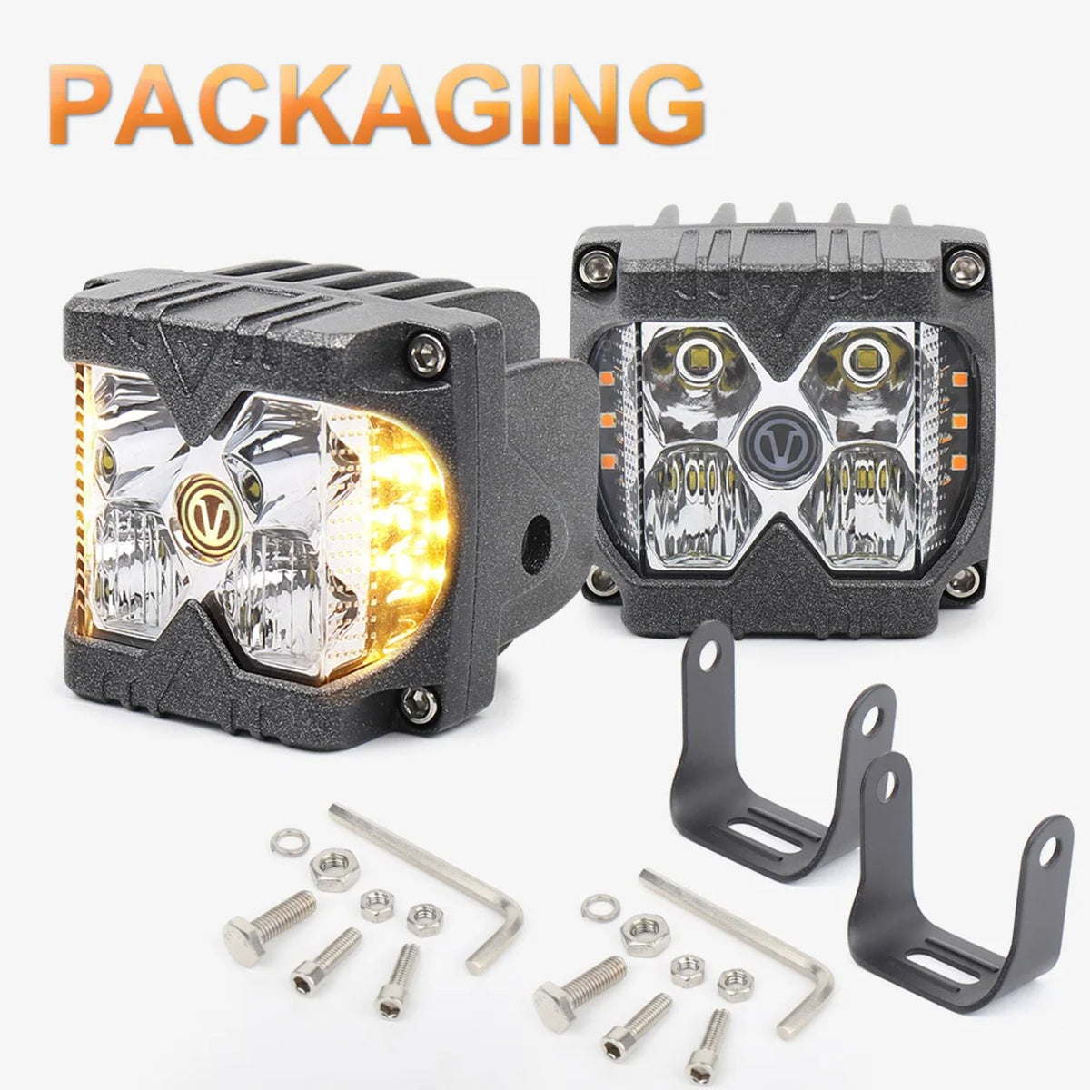 Side Shooter LED Pods with Amber Strobe (Pair) for UTV & SXS – view 8