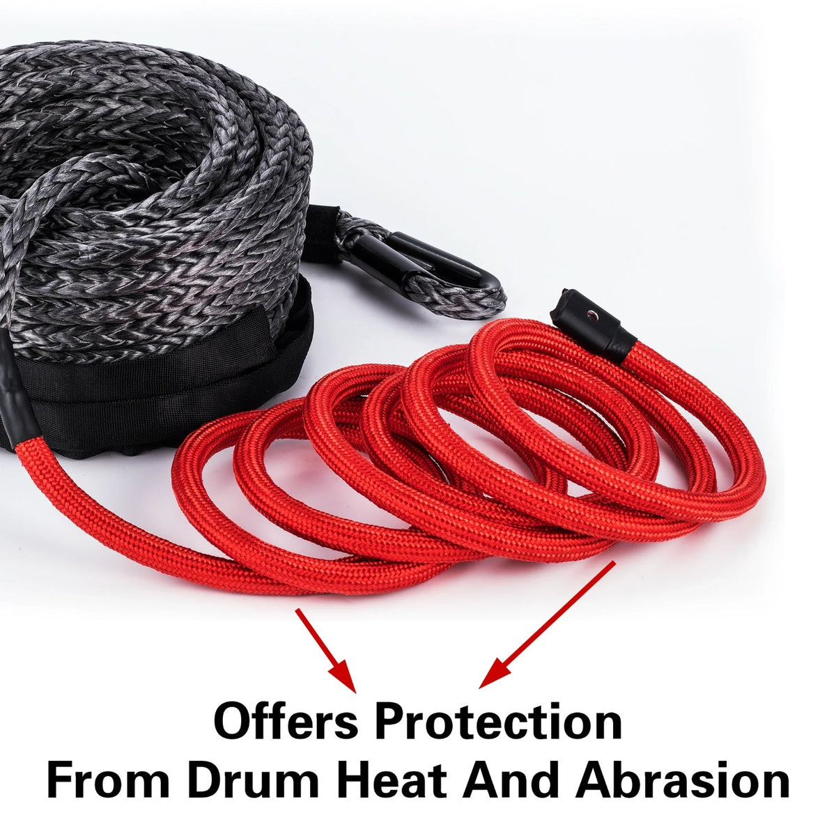 11mm x 25m Synthetic Winch Rope, 25,500 lb, for UTV & SXS – view 3