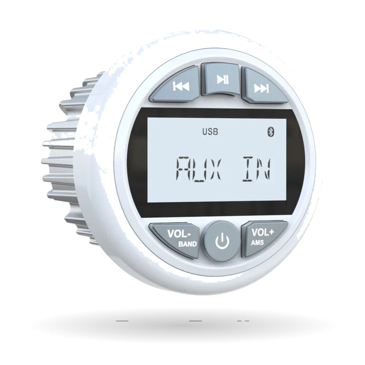 White Marine Bluetooth Radio with Speakers, IPX5, for UTV & SXS
