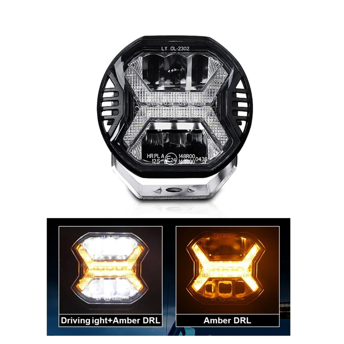E-Mark LED Light Bar with Amber DRL for UTV & SXS