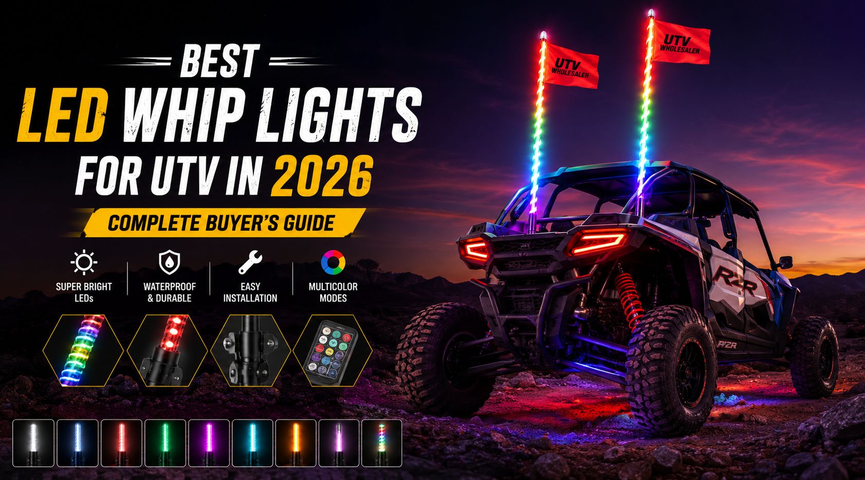Best LED Whip Lights for UTV 