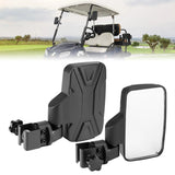 KEMIMOTO Golf Cart Side Mirrors No Drilling Golf Cart Rear View Mirror 180 Degree Rotation Universal Fits 0.75-1.25 inch Square Tube Compatible with EZGO Club Car Drive2