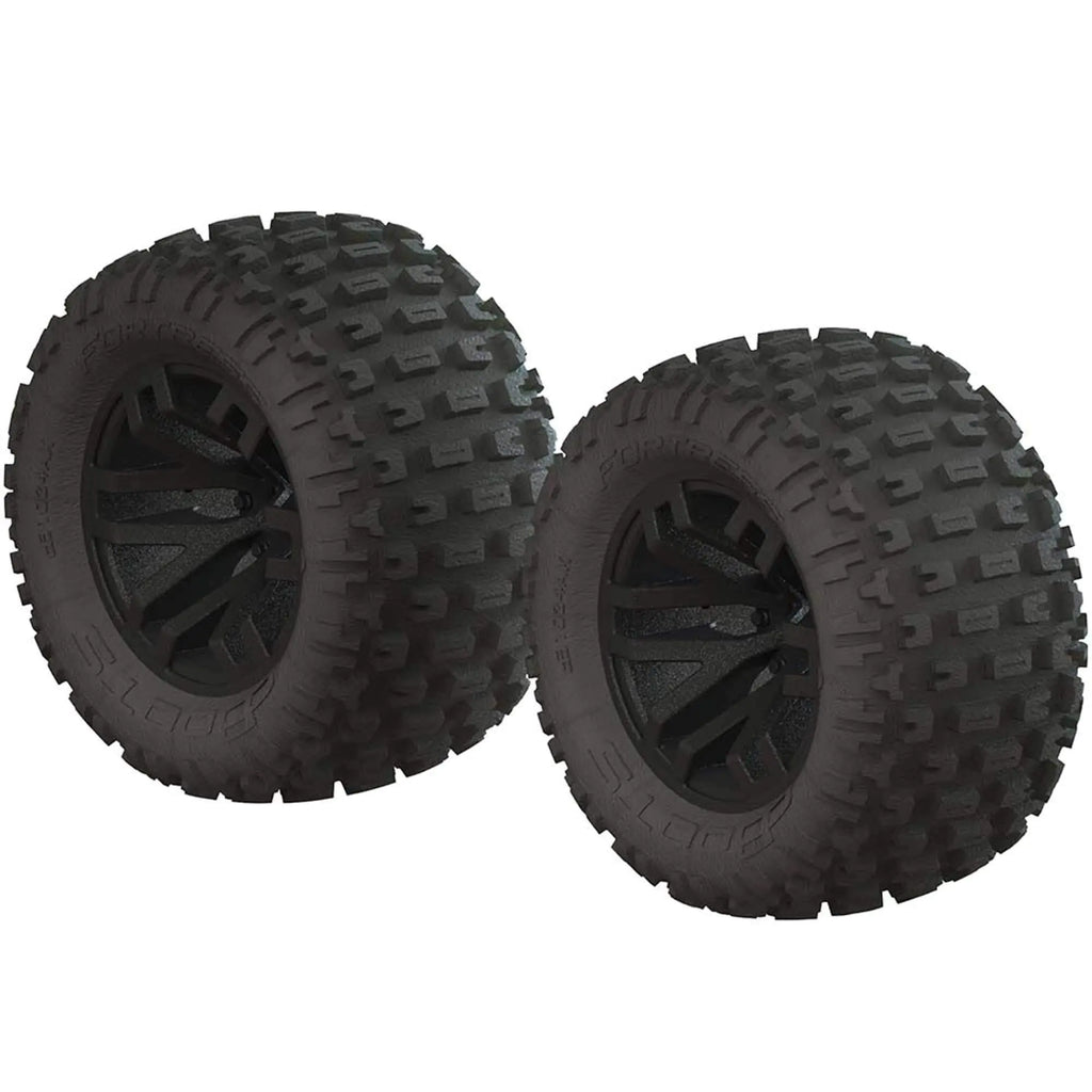 ARRMA 1/10 dBoots Fortress MT 2.2/3.0 Pre-Mounted Tires 14mm Hex Black (2) ARAC9632