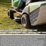For 13x5-6 Solid Rubbe Riding Lawn Mower Wheels & Tires