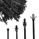 120 Pcs Universal Push Mount Cable Zip Tie Nylon Self Locking Cable Strap Compatible with Cars Boat Trailer Polaris UTV Side By Side Wrangler for Engine Bay Wire Harness Restraint Ties 4 Sizes