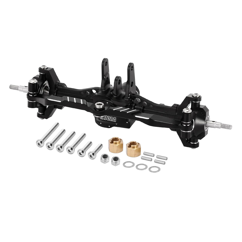 INJORA Front Axle - +4mm Extended CNC Aluminum Axle for TRX4M Upgrade 1/18 RC Crawler Car