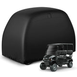 Solim Golf Cart Cover 4 Passenger Heavy Duty Golf Cart Enclosure Universal Fits for Club Car EZgo Yamaha More 4/2+2 Passenger Golf Cart Oxford All Weather Outdoor Protection