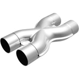 MagnaFlow Performance Exhaust Tru-X Crossover X-Pipe 10790: 2.25"/2.25" Inlet/Outlet Stainless Steel