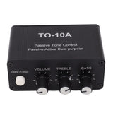 Garosa Mini Electronic Audio Stereo Preamplifier DC 12V Small Stereo Audio Preamplifier 3.5mm Mini Stereo Audio Amplifier with Treble Bass Volume Control for Speakers