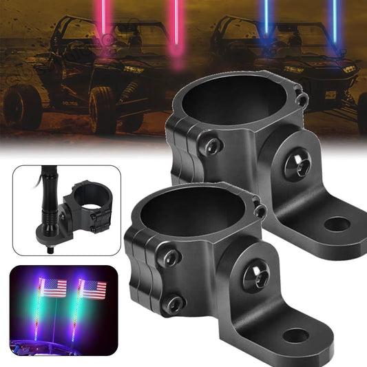 Whip Light and Flag Pole Mount Brackets (2-Pack) for UTV & SXS