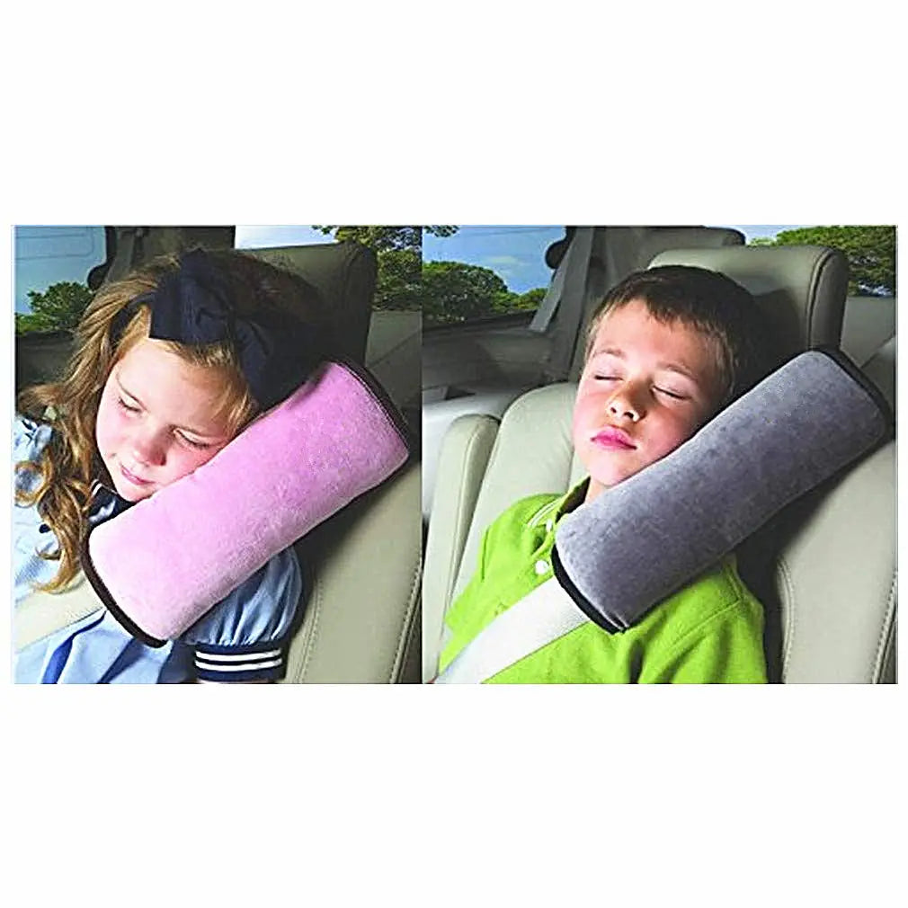 Colorsheng 2 pcs Auto Pillow Car Safety Belt Protect Shoulder Pad Adjust Vehicle Seat Belt Cushion for Kids （Grey，Pink）