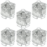 ASTEM Yellow Light-Up-Bricks Accessories Kits 2x2 Classic Transparent LED Light Brick Pack 6PCS Parts Building-Blocks Set Toys