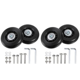 uxcell Replacement Luggage Wheels 64x18mm Suitcase Wheel Repair Kits Include 4 PU Bearing Wheels & Washers Wrenches & Axle Screw for Trolley Bag Inline Skate and Caster Board