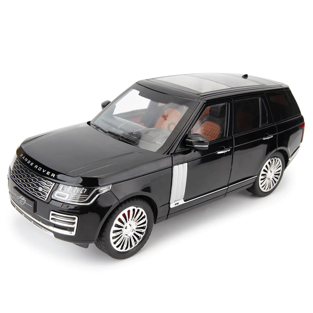 1/18 Scale Compatible for Land Rover Model Car，Zinc Alloy Pull Back Toy Diecast Car with Sound and Light，SUV Off-Road Vehicle，Childrens Toy car ，Gifts for Boys and Girls Black