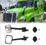 Pair Of Hood Mirrors Kit Truck Driver Left And Passenger Side Pair Chrome Cover