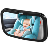 Satis:In Baby car mirrors for ack seat baby car seat mirror shatterproof rearview mirrors for safety monitoring of rear-facing Infant car seats crash tested and certified