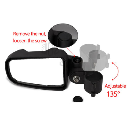 Aluminum Racing Side Mirrors, Adjustable Left and Right for UTV & SXS