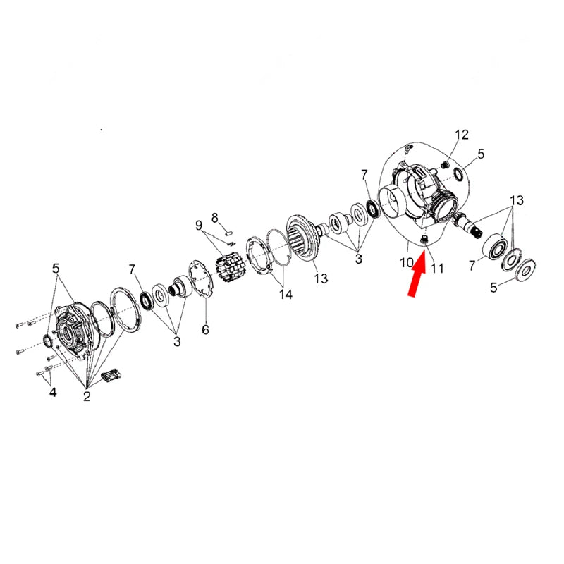 Front Gearcase Differential Drain Plug for Polaris RZR 570, RZR 900 & More