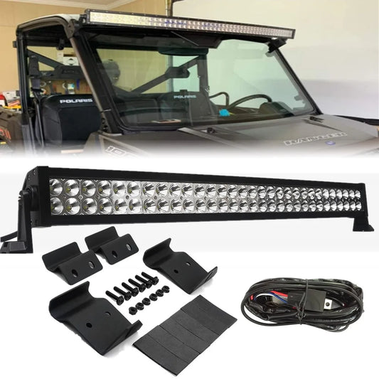 50-Inch 288W Curved LED Light Bar with Cage Brackets for Polaris Ranger 570, Ranger XP 900 & Ranger XP 1000