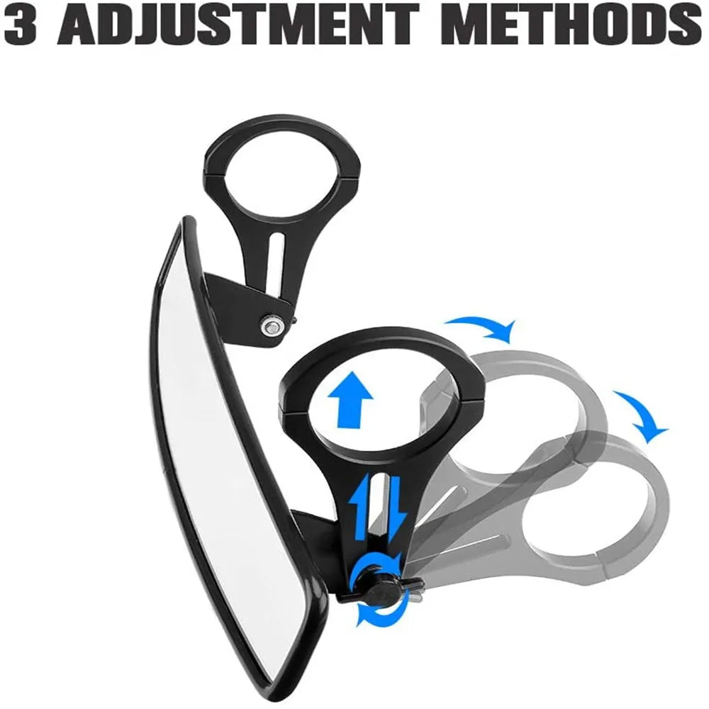 15-Inch Convex Rearview Mirror with 1.75-Inch Clamps for UTV & SXS