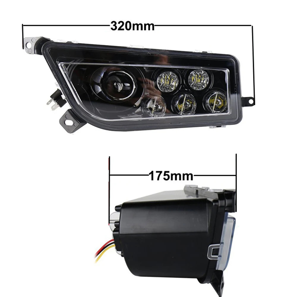 LED Replacement Headlights, Clear Lens (Pair) for Polaris RZR XP 1000 & RZR 900