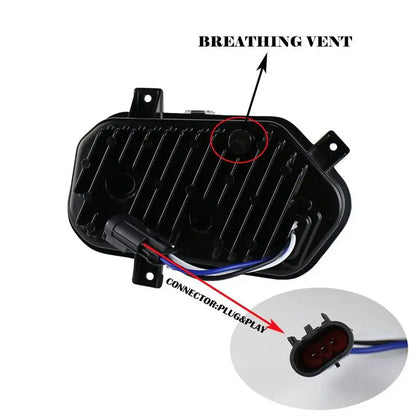 Chrome Black LED Headlight Kit, High/Low Beam (Pair) for Polaris RZR 570, RZR 900 & Ranger 570