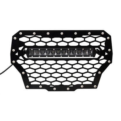Front Mesh Grille with 11-Inch 50W LED Light Bar for Polaris RZR XP 1000 & RZR XP Turbo