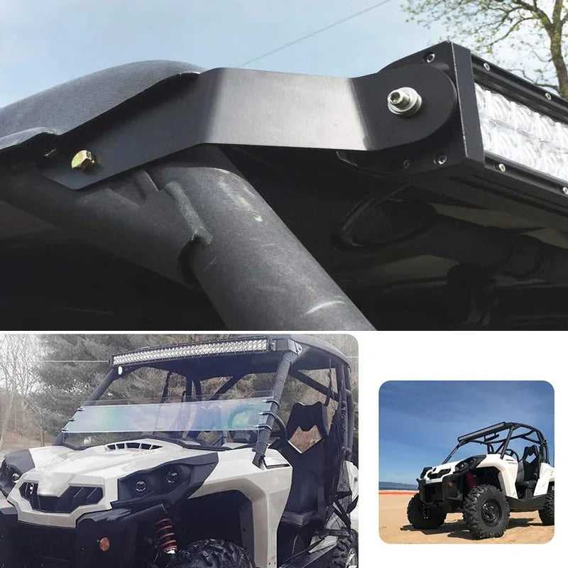 Windshield Mount Brackets for 42-Inch LED Light Bar for Can-Am Maverick 1000R & Commander