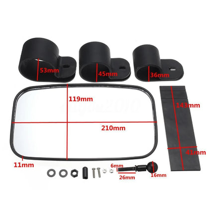 Clamp-On Rear View Mirror, 1.5–2-Inch Bars for UTV & SXS