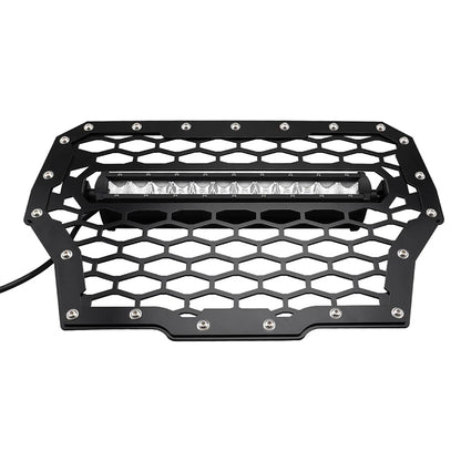 Front Mesh Grille with 11-Inch 50W LED Light Bar for Polaris RZR XP 1000 & RZR XP Turbo