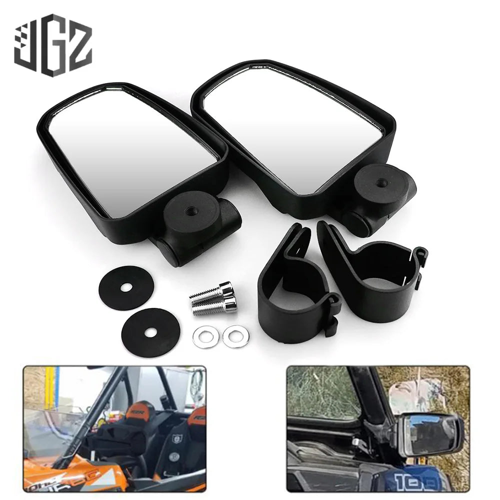 Aluminum Racing Side Mirrors, Adjustable Left and Right for UTV & SXS