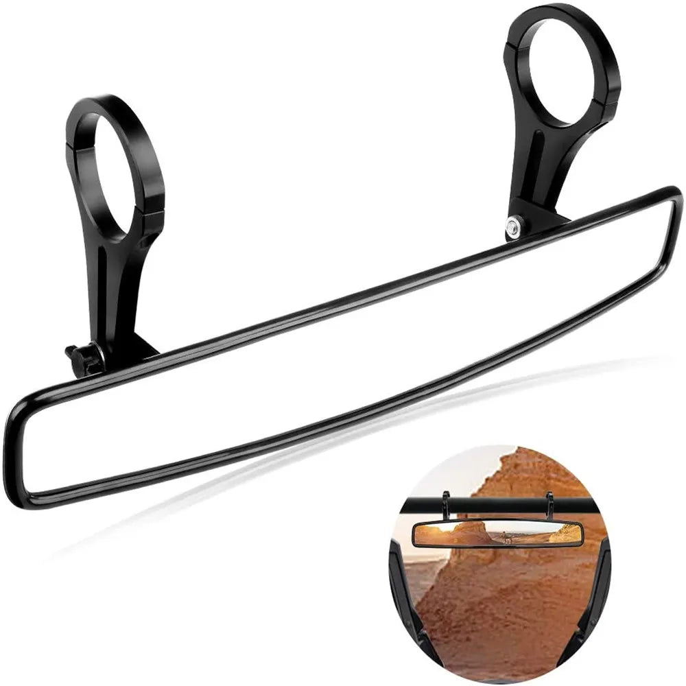 15-Inch Convex Rearview Mirror with 1.75-Inch Clamps for UTV & SXS