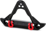 INJORA RC Front Bumper 1/24 Metal Bumper with Lights for RC Crawler Car Axial SCX24 Part AXI00002T2 Wrangler JLU CRC Upgrade Parts（A）