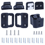 Retractable Baby Gate Replacement Parts Kit New Upgrade Retractable Dog Gate Replacement Hardware Mesh Pet Gate Full Set Wall Mounting Accessories with Brackets Latches Anchors and Screws Black