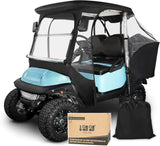 10L0L 4-Passengers Golf Cart Driving Enclosure for Club Car Precedent Clear Window Rain Cover All Weather Waterproof Windproof Snowproof Storage Covers