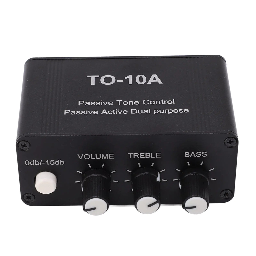Garosa Mini Electronic Audio Stereo Preamplifier DC 12V Small Stereo Audio Preamplifier 3.5mm Mini Stereo Audio Amplifier with Treble Bass Volume Control for Speakers