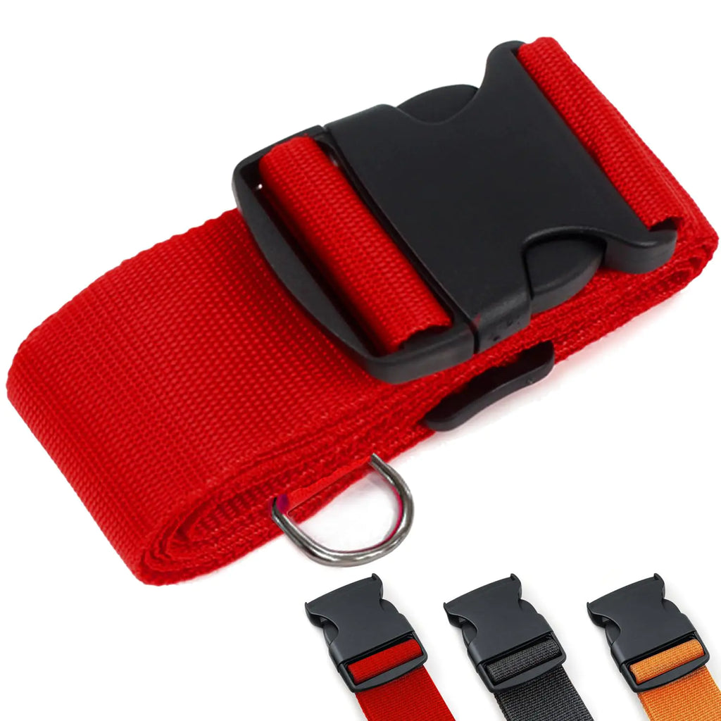 Car Seat Belt Strap to Suitcase Car Seat Travel Strap with Heavy Duty Metal Buckle Fixing Baby Car Seat to Luggage Safe Travel Solution for Transport (Red)