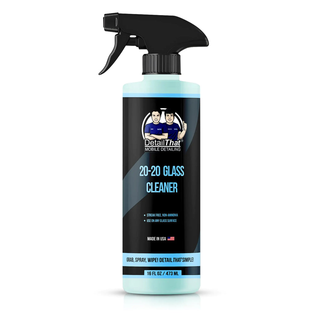 DetailThat 20-20 Glass Cleaner – Windshield Cleaner Streak-Free Ammonia-Free Fragrance-Free Glass Cleaner for Car Windows Trucks SUVs Mirrors Cleaner for Inside of Windshield – 16 oz