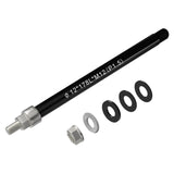 NICEDACK Thru Axle Adapter M12 x 1.5-172-178mm for Bike Trailer Hitch 12mm Thru Axle with 1.5 Thread Pitch Thru-Axle Adapter with a Length Adjustable of 172-178mm