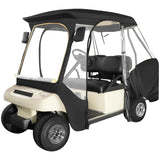 4 Passenger Golf Cart Drivable Enclosure Rain Cover Club Car DS Waterproof 600D Rain Golf Cart Enclosure Side Mirror OpeningTransparent Tail Light Panel Windshield4-Clear Windows