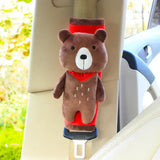 Cute Plush Cartoon Car Seat Belt Shoulder Pads for Kids